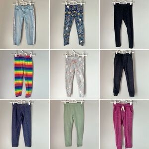 9-piece Size 5 Girls Leggings/Pants Set